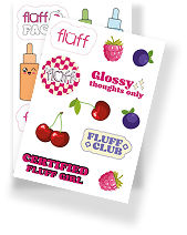Kolaż gadżetów Fluff